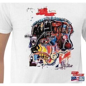 Tshirt Art Basquiat Big Head Graffiti Color Urban Street Classic